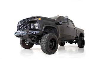 Chevrolet Silverado 3500 Bumper - Front - Addictive Desert Designs - Stealth Fighter - Hammer Black with Satin Black Panels - `20-`27 Chevrolet Silverado 3500 Bumper - Front - Addictive Desert Designs - Stealth Fighter - Hammer Black with Satin Black Panels - `20-`27